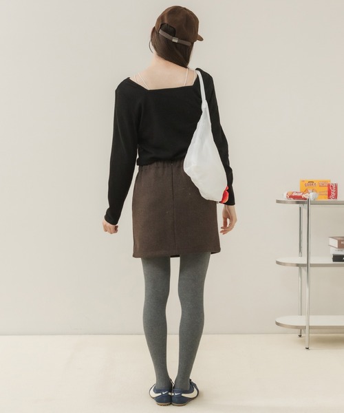 HEILIS（ヘイリス）の「前後2WAYネックPO/プルオーバー 長袖トップス 2WAYトップス 前後2WAY ボートネック 長袖カットソー ボーダートップス 無地トップス 韓国ファッション レディライク カジュアル デイリー 秋服 冬服 アイボリー ピンク グレー ブラック ボーダー（Tシャツ/カットソー・レディース・ホワイト系その他/アイボリー/ピンク/グレー/ブラック/ブラック系その他・FREE）」の22枚目の写真