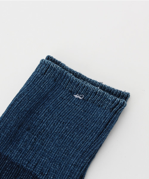 CIAOPANIC（チャオパニック）の「【Ciaopanic】　インディゴリブハイクルー（ソックス/靴下・メンズ・ブルー/インディゴブルー・FREE）」の3枚目の写真