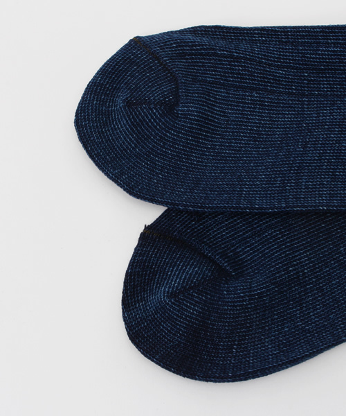 CIAOPANIC（チャオパニック）の「【Ciaopanic】　インディゴリブハイクルー（ソックス/靴下・メンズ・ブルー/インディゴブルー・FREE）」の4枚目の写真