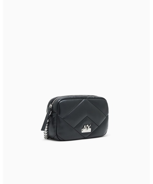 ARMANI EXCHANGE（アルマーニエクスチェンジ）の「【A|X アルマーニ エクスチェンジ】＜オンライン限定＞AXロゴ キルティングミニショルダーバッグ（ショルダーバッグ・レディース・ベージュ系/ブラック・FREE）」の3枚目の写真