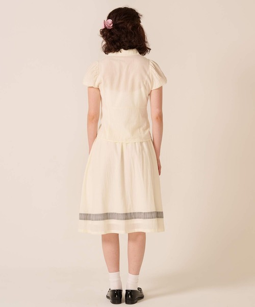 TINA:JOJUN(ティーナジョジュン)の「柄リボン付き 半袖ブラウス TINA:JOJUN(シャツ/ブラウス・レディース・ベビーピンク/クリーム・M)」の22枚目の写真