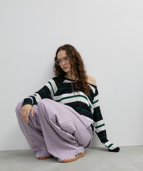 Auntie Rosa Holiday(アンティローザホリデー)の「センターシームカーブパンツ(その他パンツ・レディース・ブラック/パープル・FREE)」の3枚目の写真