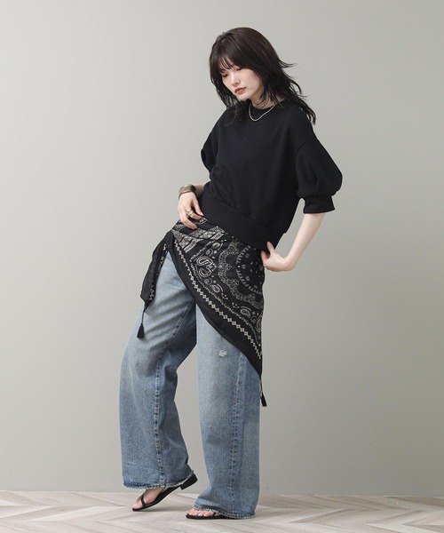 The rejoice(ザ リジョイス)の「パフスリーブシアーカットソー(Tシャツ/カットソー・レディース・ラベンダー/ブラック・FREE)」の18枚目の写真