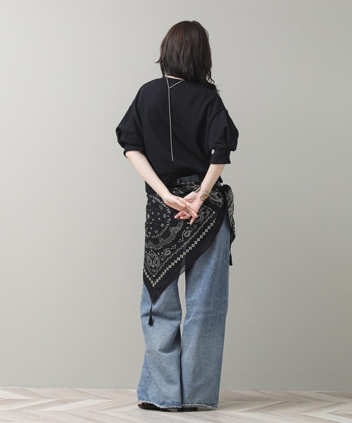 The rejoice(ザ リジョイス)の「パフスリーブシアーカットソー(Tシャツ/カットソー・レディース・ラベンダー/ブラック・FREE)」の19枚目の写真