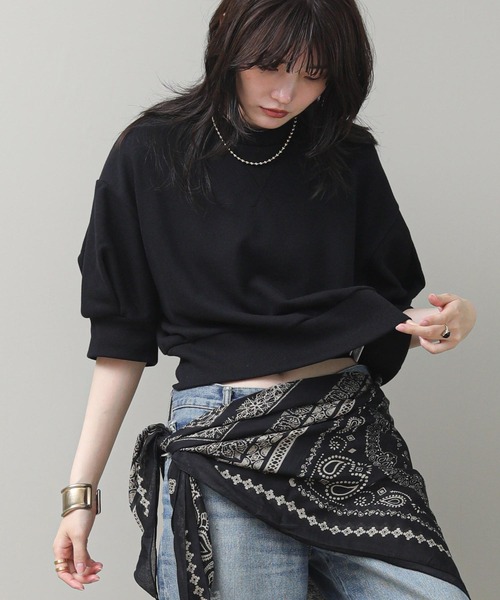 The rejoice(ザ リジョイス)の「パフスリーブシアーカットソー(Tシャツ/カットソー・レディース・ラベンダー/ブラック・FREE)」の21枚目の写真