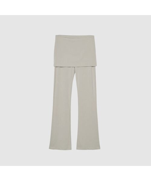 AENE(エイネ)の「フォールディッドブーツカットパンツ(トープベージュ)(その他パンツ・レディース・ネイビー/ベージュ/ブラック・SMALL/MEDIUM)」の1枚目の写真