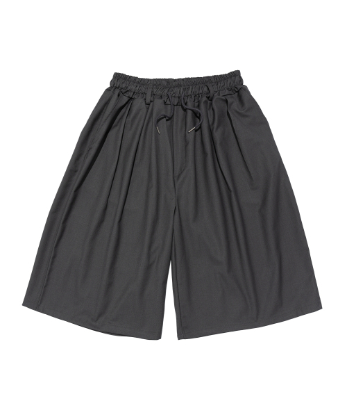 CARGOBROS(カーゴブロス)の「ツーピンタックワイドバンディングハーフスラックス(チャコール)(その他パンツ・メンズ・その他・FREE)」の1枚目の写真
