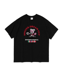 [ナインティミニット x ベルニ] ドリームカップ半袖Tシャツ (ブラック)