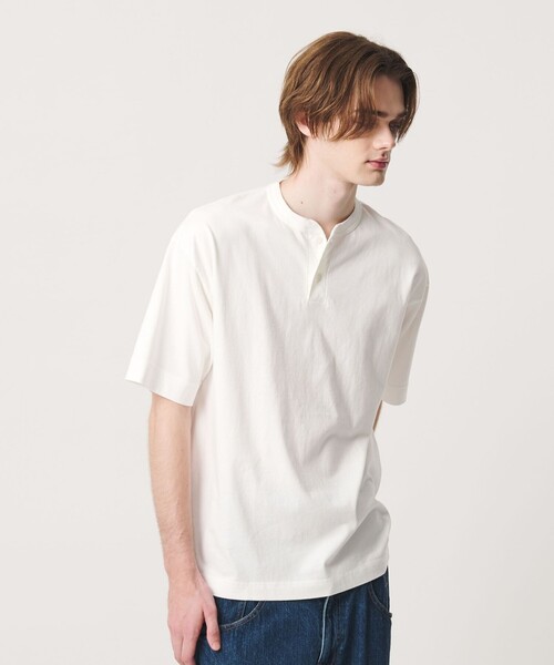 Healthknit(ヘルスニット)の「<Healthknit × CGS.>2ボタン ヘンリーネック Tシャツ(Tシャツ/カットソー・メンズ・ホワイト/ライトブルー/ダークグレー・L/M/S)」の1枚目の写真