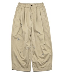my beautiful landlet | 【my beautiful landlet】FLOWER PAINT CHINO TUCK WIDE PANTS(チノパンツ)