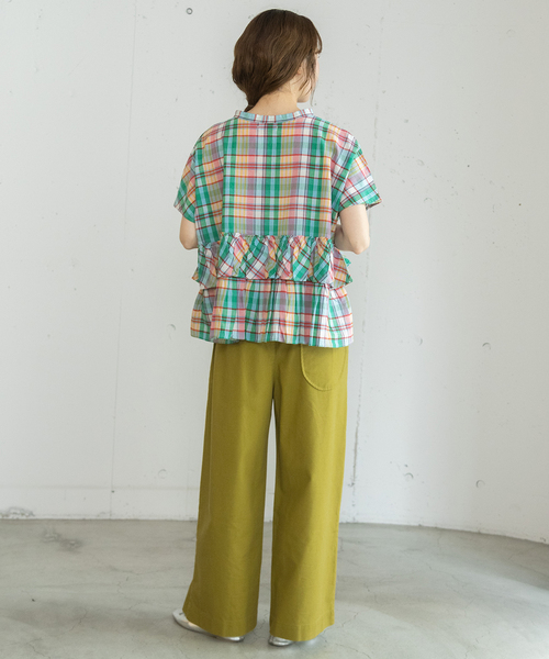 POU DOU DOU（プードゥドゥ）の「＜made in INDIA＞Madras check Blouse（シャツ/ブラウス・レディース・ネイビー/ブルー/ピンク・M）」の18枚目の写真