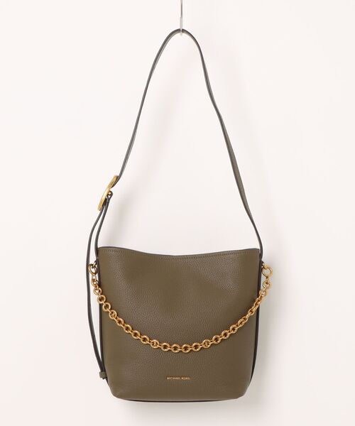 MICHAEL KORS(マイケルコース)の「NOLITA ペブルレザー チェーン バケット トートバッグ スモール(ショルダーバッグ・レディース・グリーン系・FREE)」の1枚目の写真