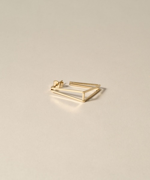 novice（ノーヴィス）の「【novice】Square Line Pierce［Stainless］（ピアス（両耳用）・レディース・シルバー/ゴールド・FREE）」の5枚目の写真
