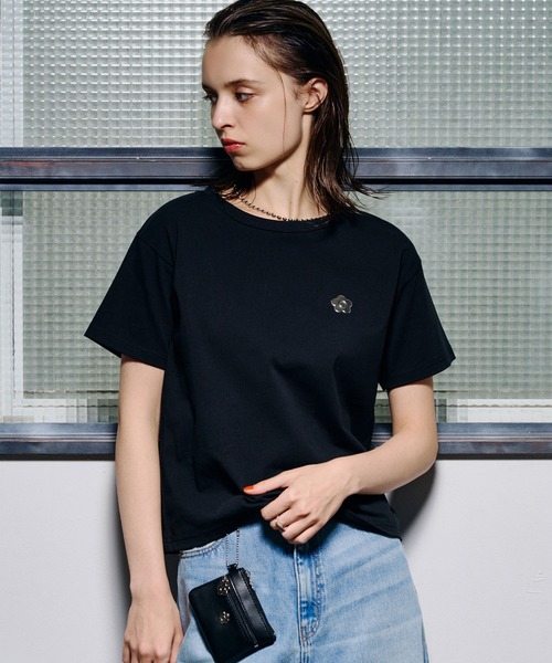 ROSE BUD MARY QUANT футболка с аппликацией на спине