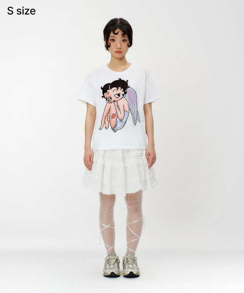 LAUGHER（ラファー）の「[ベティブープ] エンジェルTシャツ - ホワイト（Tシャツ/カットソー・レディース・その他・MEDIUM/SMALL/X-LARGE/LARGE）」の5枚目の写真