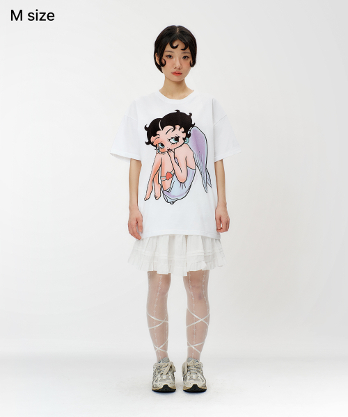 LAUGHER（ラファー）の「[ベティブープ] エンジェルTシャツ - ホワイト（Tシャツ/カットソー・レディース・その他・MEDIUM/SMALL/X-LARGE/LARGE）」の8枚目の写真