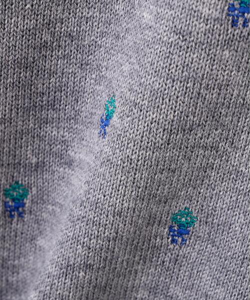 human woman(ヒューマンウーマン)の「◆【小花刺繍】エンブロイダリーカーディガン(カーディガン/ボレロ・レディース・グレー/ネイビー・MEDIUM)」の9枚目の写真