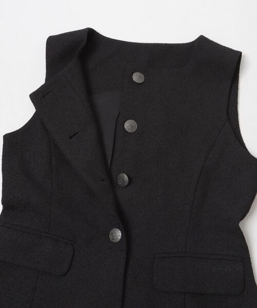 URBAN RESEARCH ROSSO WOMEN(アーバンリサーチ ロッソ)の「ループツイードスクエアネックジレ(ダウンベスト・レディース・ブラック/ブラック系その他・FREE)」の9枚目の写真