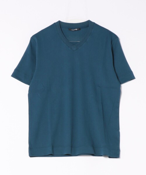 RATTLE TRAP(ラトルトラップ)の「シルケットスムースVネックTシャツ(Tシャツ/カットソー・メンズ・ブルー・L/M/S)」の2枚目の写真