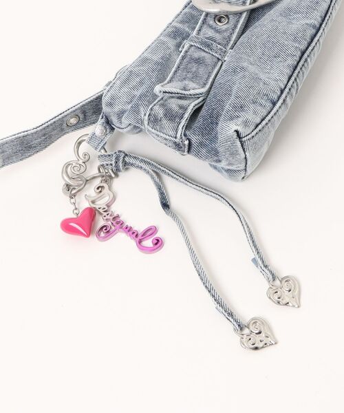 Desigual(デシグアル)の「Heart buckle denim shoulder bag / ハートバックルデニムショルダーバッグ(ショルダーバッグ・レディース・ブラック・FREE)」の10枚目の写真