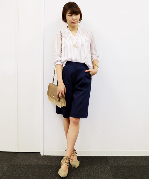 N.(N. Natural Beauty Basic)(エヌエヌナチュラルビューティーベーシック)の「ビエラブラウス フロントタック(シャツ/ブラウス・レディース・カーキ/ネイビー/ブルー系その他/ホワイト/ベージュ系その他/ピンク・MEDIUM)」の20枚目の写真