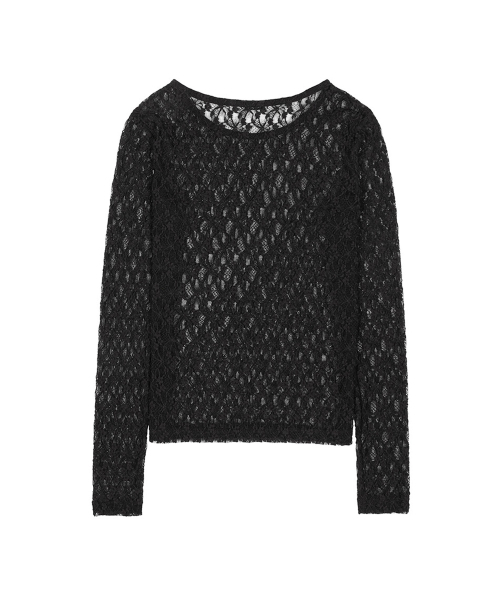 LOTSYOU(ロッツユー)の「Rosie Lace T-shirt Brown(Tシャツ/カットソー・レディース・その他・OS)」の2枚目の写真