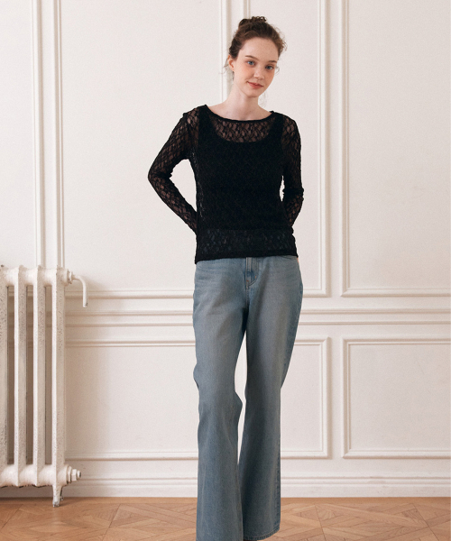 LOTSYOU(ロッツユー)の「Rosie Lace T-shirt Brown(Tシャツ/カットソー・レディース・その他・OS)」の3枚目の写真