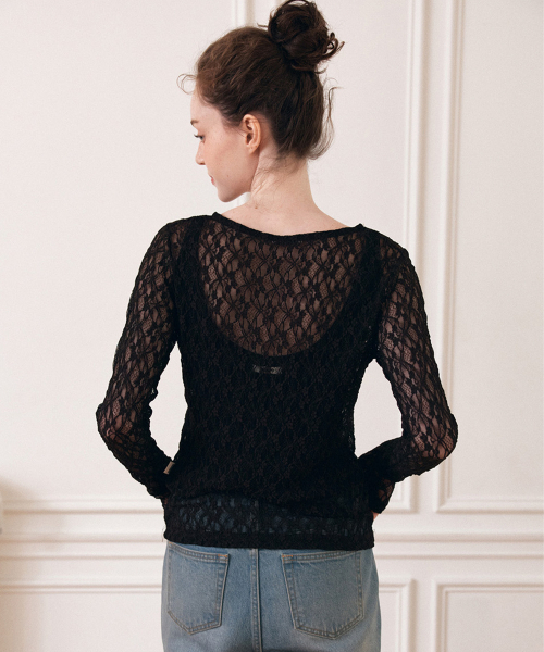 LOTSYOU(ロッツユー)の「Rosie Lace T-shirt Brown(Tシャツ/カットソー・レディース・その他・OS)」の5枚目の写真