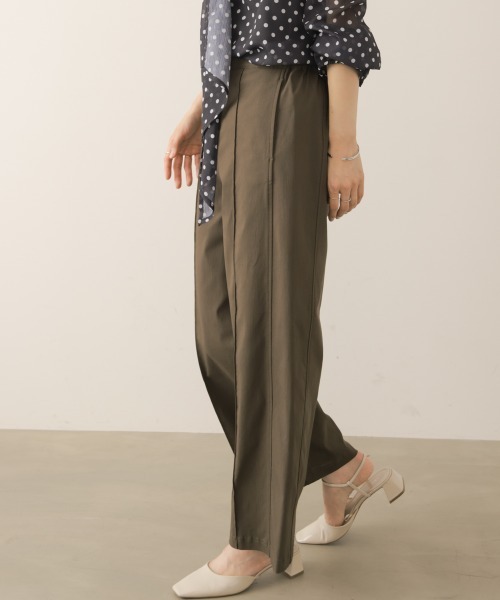 Bou Jeloud(ブージュルード)の「【サイズ展開あり】抗菌防臭HAKIYASE WIDEパンツ(その他パンツ・レディース・グリーン/ブラック/ブラウン/ライトグレー・40/38)」の6枚目の写真