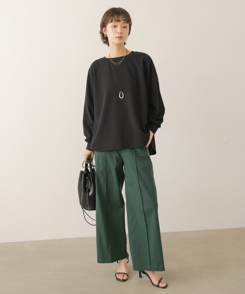 Bou Jeloud(ブージュルード)の「【サイズ展開あり】抗菌防臭HAKIYASE WIDEパンツ(その他パンツ・レディース・グリーン/ブラック/ブラウン/ライトグレー・40/38)」の19枚目の写真