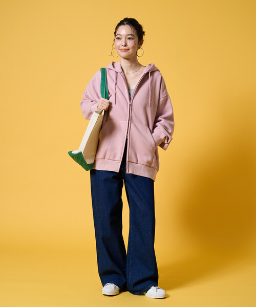 FREAK'S STORE(フリークスストア)の「限定展開 KELTY × FREAK'S STORE/ケルティ 別注 裏起毛 フルジップ パーカー(パーカー・レディース・ピンク/ライトグレー/ネイビー/ブラウン/ベージュ/オリーブ/ブラック・フリ-)」の8枚目の写真