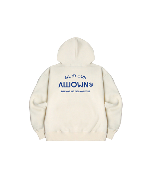 ALLIOWN（オールイオン）の「A/L EVERYONE オーバーサイズ 起毛 フードパーカー (GOH4-6AL033)（パーカー・メンズ・ブラック/ホワイト/ネイビー/ライトグレー/チャコールグレー/アイボリー・MEDIUM/LARGE/X-LARGE）」の3枚目の写真