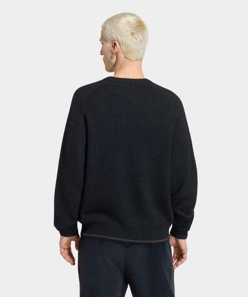 adidas(アディダス)の「スリーストライプス フラッフィー ニット クルー スウェットシャツ / トレーナー / アディダスオリジナルス adidas Originals(スウェット・メンズ・ブラック・X-LARGE/LARGE/3XL/XX-LARGE/SMALL/MEDIUM/X-SMALL)」の6枚目の写真