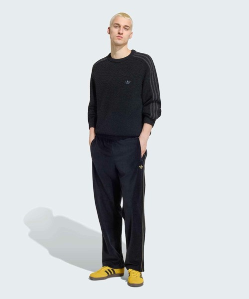 adidas(アディダス)の「スリーストライプス フラッフィー ニット クルー スウェットシャツ / トレーナー / アディダスオリジナルス adidas Originals(スウェット・メンズ・ブラック・X-LARGE/LARGE/3XL/XX-LARGE/SMALL/MEDIUM/X-SMALL)」の4枚目の写真