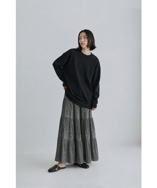 marjour(マージュール)の「TAFFETA CHECK TIERED SKIRT(スカート・レディース・ブラック・M)」の5枚目の写真