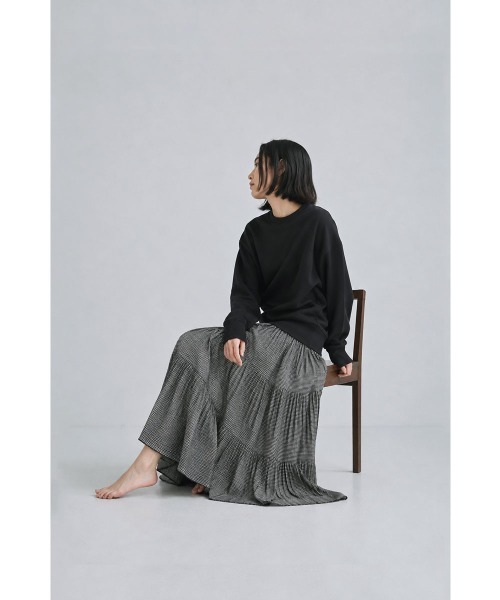 marjour(マージュール)の「TAFFETA CHECK TIERED SKIRT(スカート・レディース・ブラック・M)」の6枚目の写真