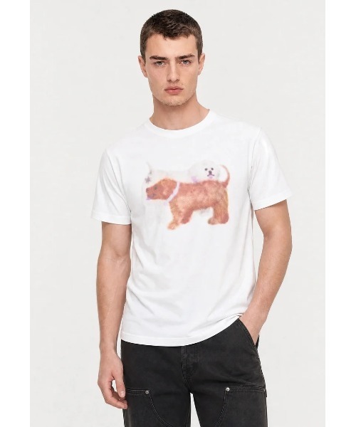Carne Bollente(カルネボレンテ)の「Friendly Greeting(Tシャツ/カットソー・メンズ・ホワイト・LARGE/MEDIUM/SMALL)」の1枚目の写真