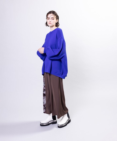 OSMOSIS(オズモーシス)の「プリント切替タックパンツ(その他パンツ・レディース・ブラウン/ブラック/ネイビー・ONE SIZE)」の9枚目の写真
