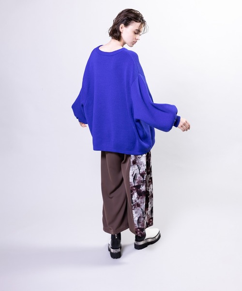 OSMOSIS(オズモーシス)の「プリント切替タックパンツ(その他パンツ・レディース・ブラウン/ブラック/ネイビー・ONE SIZE)」の10枚目の写真