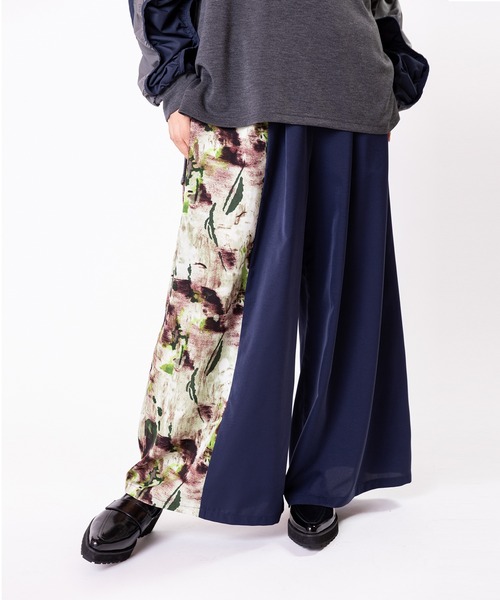 OSMOSIS(オズモーシス)の「プリント切替タックパンツ(その他パンツ・レディース・ブラウン/ブラック/ネイビー・ONE SIZE)」の16枚目の写真