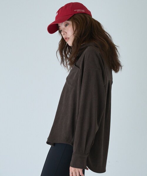 COLONY 2139(コロニートゥーワンスリーナイン)の「セットアップ/秋服 コーデュロイシャツ(シャツ/ブラウス・レディース・ピンク/ブラウン/チャコールグレー・FREE)」の16枚目の写真