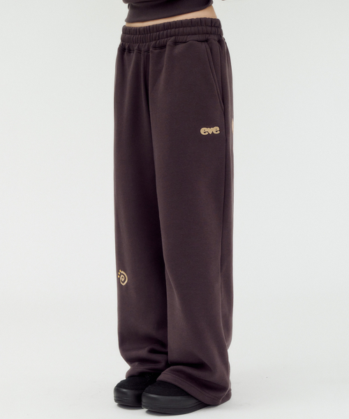 ambler(エムブラー)の「Warm Garden Cat グラフィック ストリング ワイド スウェットパンツ AP1006 (ダークブラウン)(スウェットパンツ・レディース・その他・SMALL/MEDIUM/LARGE)」の3枚目の写真