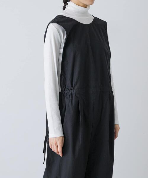 かぐれ(カグレ)の「『2サイズ展開』サイドギャザーサロペット(サロペット/オーバーオール・レディース・ブラック・0/1)」の2枚目の写真