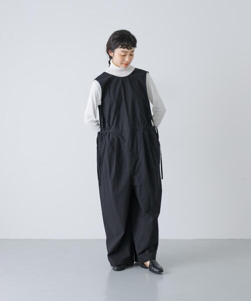 かぐれ(カグレ)の「『2サイズ展開』サイドギャザーサロペット(サロペット/オーバーオール・レディース・ブラック・0/1)」の5枚目の写真