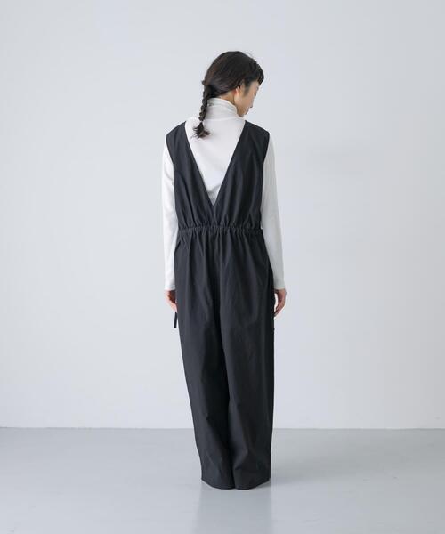 かぐれ(カグレ)の「『2サイズ展開』サイドギャザーサロペット(サロペット/オーバーオール・レディース・ブラック・0/1)」の17枚目の写真