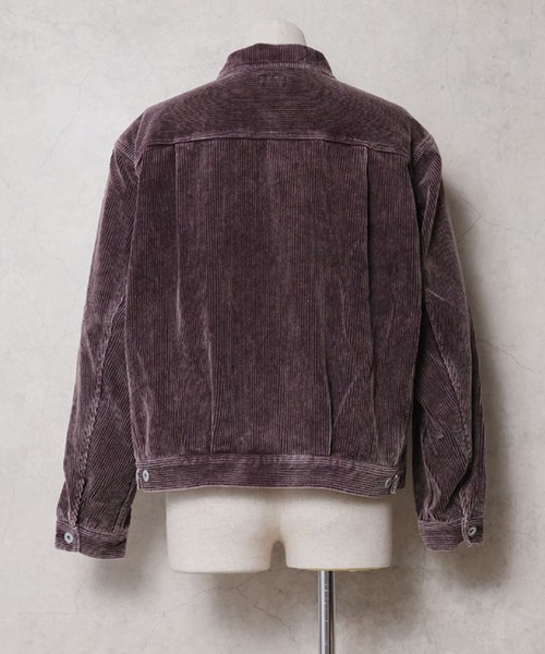 HOUSTON(ヒューストン)の「HOUSTON ヒューストン TYPE2 WASHED CORDUROY JACKET / タイプ2 ウォッシュド コーデュロイ トラッカージャケット(ブルゾン・メンズ・ブラウン/ブラック/ネイビー・M/L/XL)」の5枚目の写真