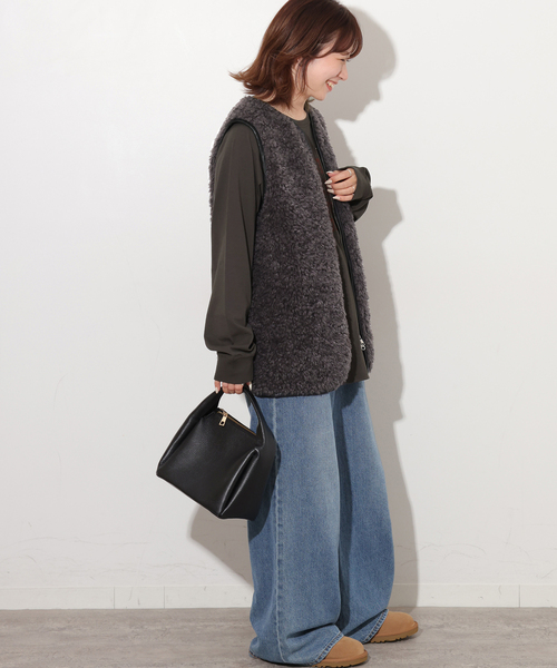 JOURNAL STANDARD relume(ジャーナルスタンダード レリューム)の「《新色》ラグランスリーブカレッジロングスリーブTEE(Tシャツ/カットソー・レディース・ホワイト/ピンク/ブラック系その他・FREE)」の6枚目の写真