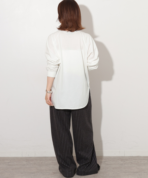JOURNAL STANDARD relume(ジャーナルスタンダード レリューム)の「《新色》ラグランスリーブカレッジロングスリーブTEE(Tシャツ/カットソー・レディース・ホワイト/ピンク/ブラック系その他・FREE)」の12枚目の写真