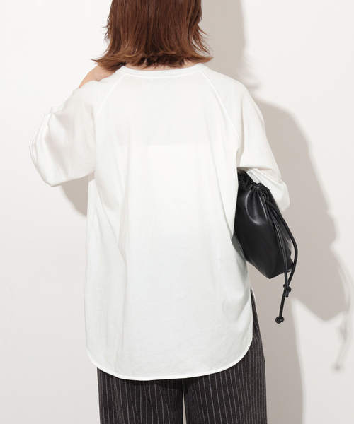 JOURNAL STANDARD relume(ジャーナルスタンダード レリューム)の「《新色》ラグランスリーブカレッジロングスリーブTEE(Tシャツ/カットソー・レディース・ホワイト/ピンク/ブラック系その他・FREE)」の15枚目の写真