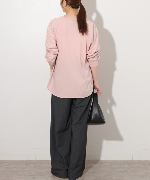 JOURNAL STANDARD relume(ジャーナルスタンダード レリューム)の「《新色》ラグランスリーブカレッジロングスリーブTEE(Tシャツ/カットソー・レディース・ホワイト/ピンク/ブラック系その他・FREE)」の18枚目の写真
